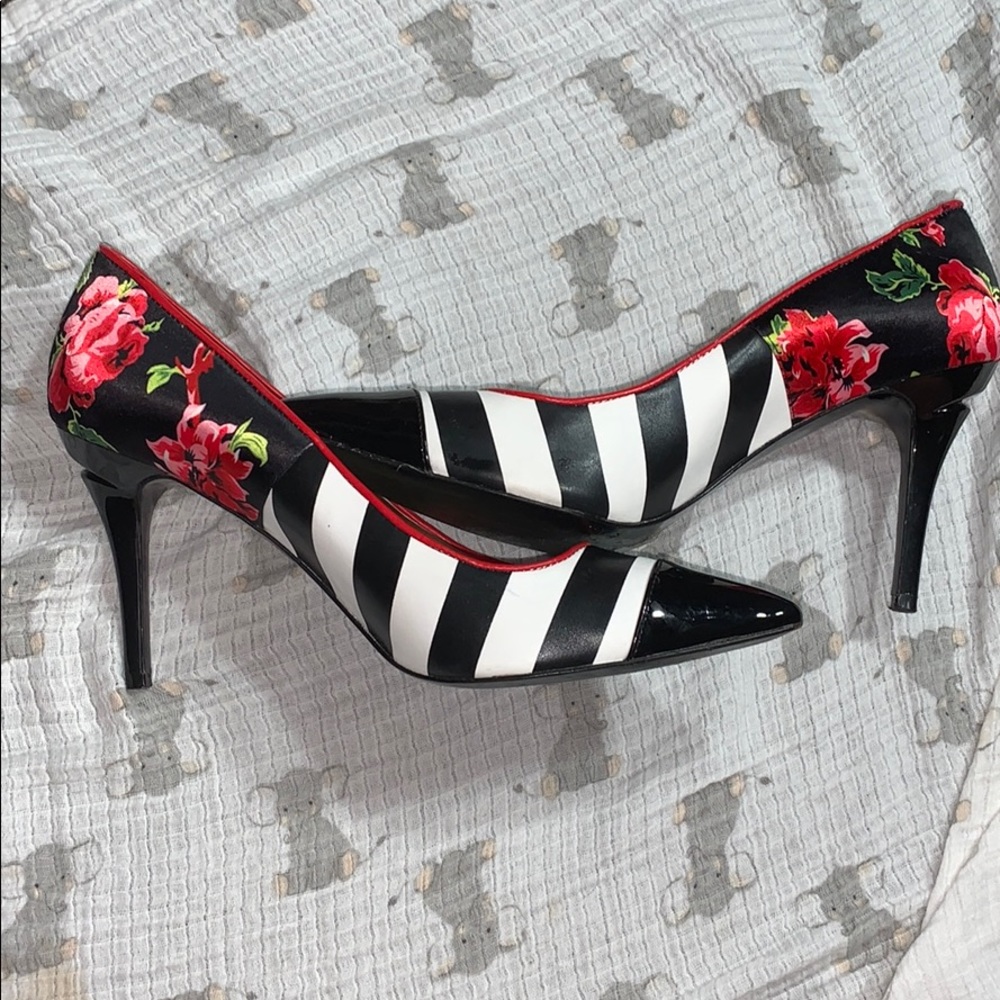 Charly Amar Roses and Stripes Designer Shoes